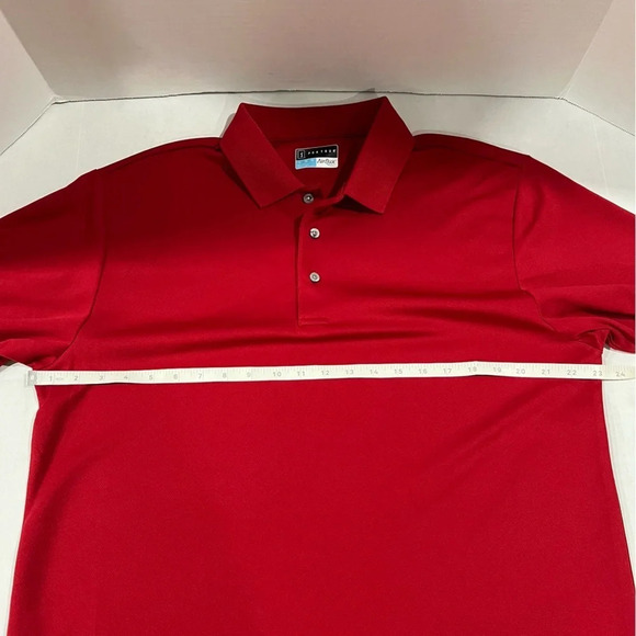 PGA Tour Red Golf Polo Short Sleeve Shirt 100% Polyester Size Men’s Large - Picture 10 of 11